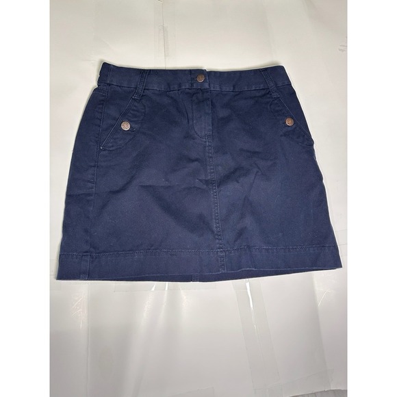 J Crew Chino Skirt Women's Size 6 Navy - Picture 1 of 3